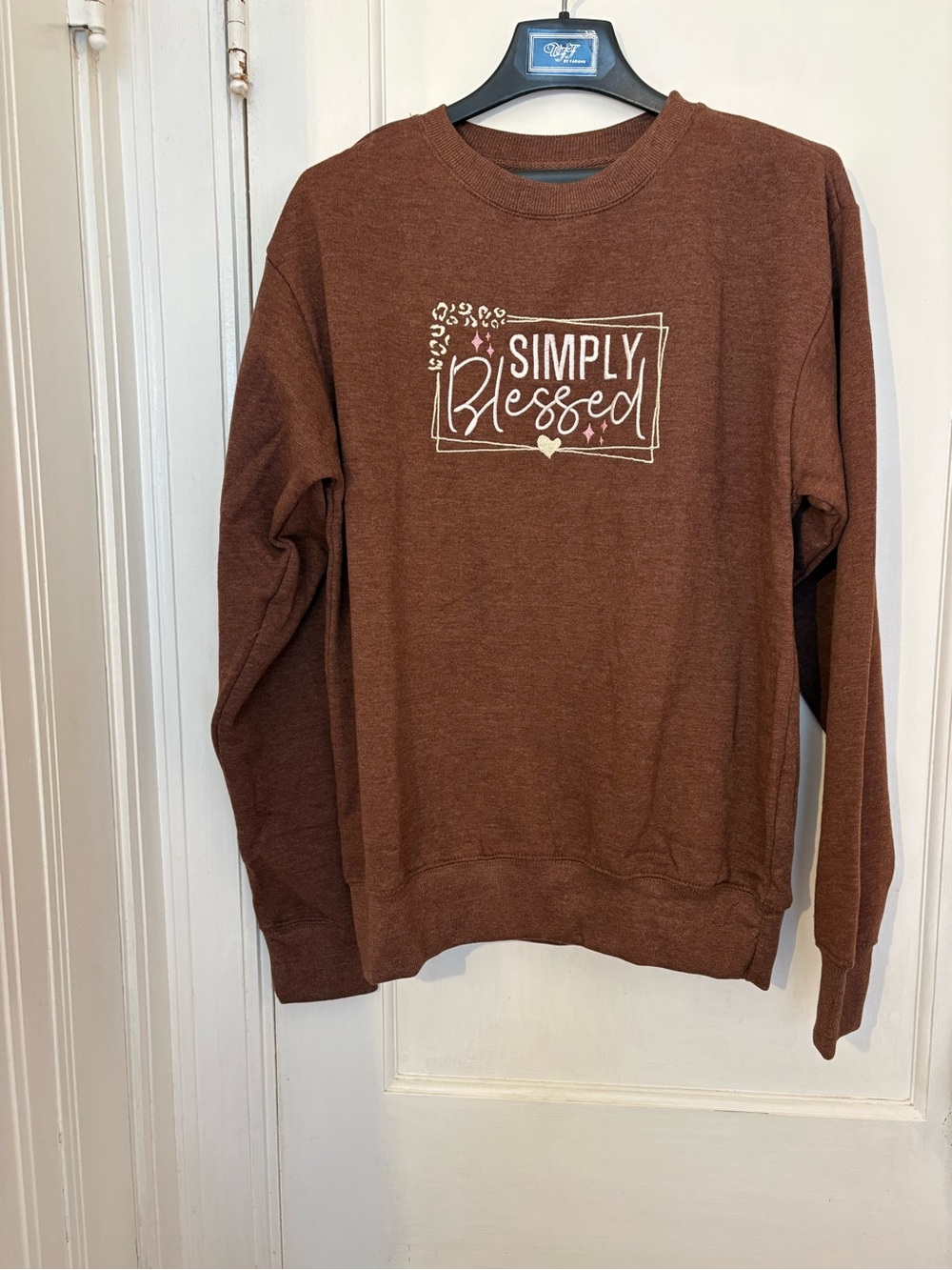 Love in women’s Brown 'Simply BlessCrewneck Sweatshirt